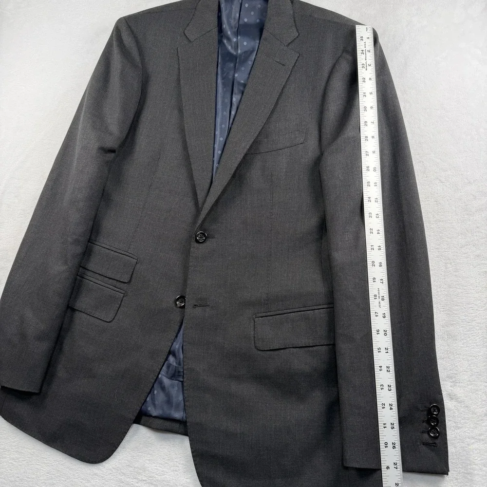 Michael Andrews BESPOKE Holland Sherry Suit 42LT 36x33 Charcoal Surgeon Cuffs